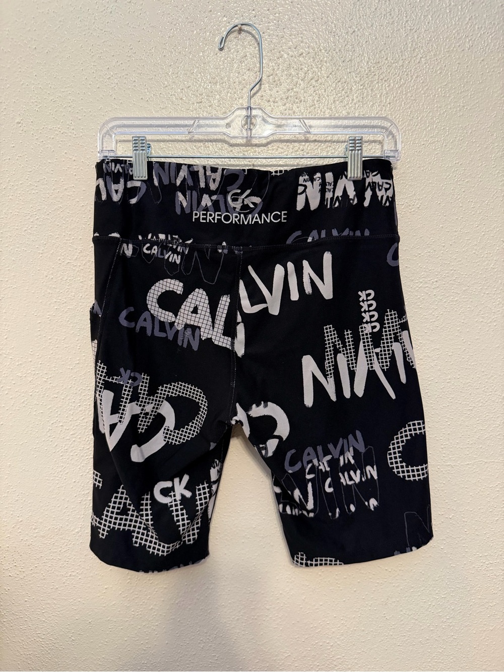 Calvin Klein Black & White Logo Bike Shorts - Picture 7 of 7